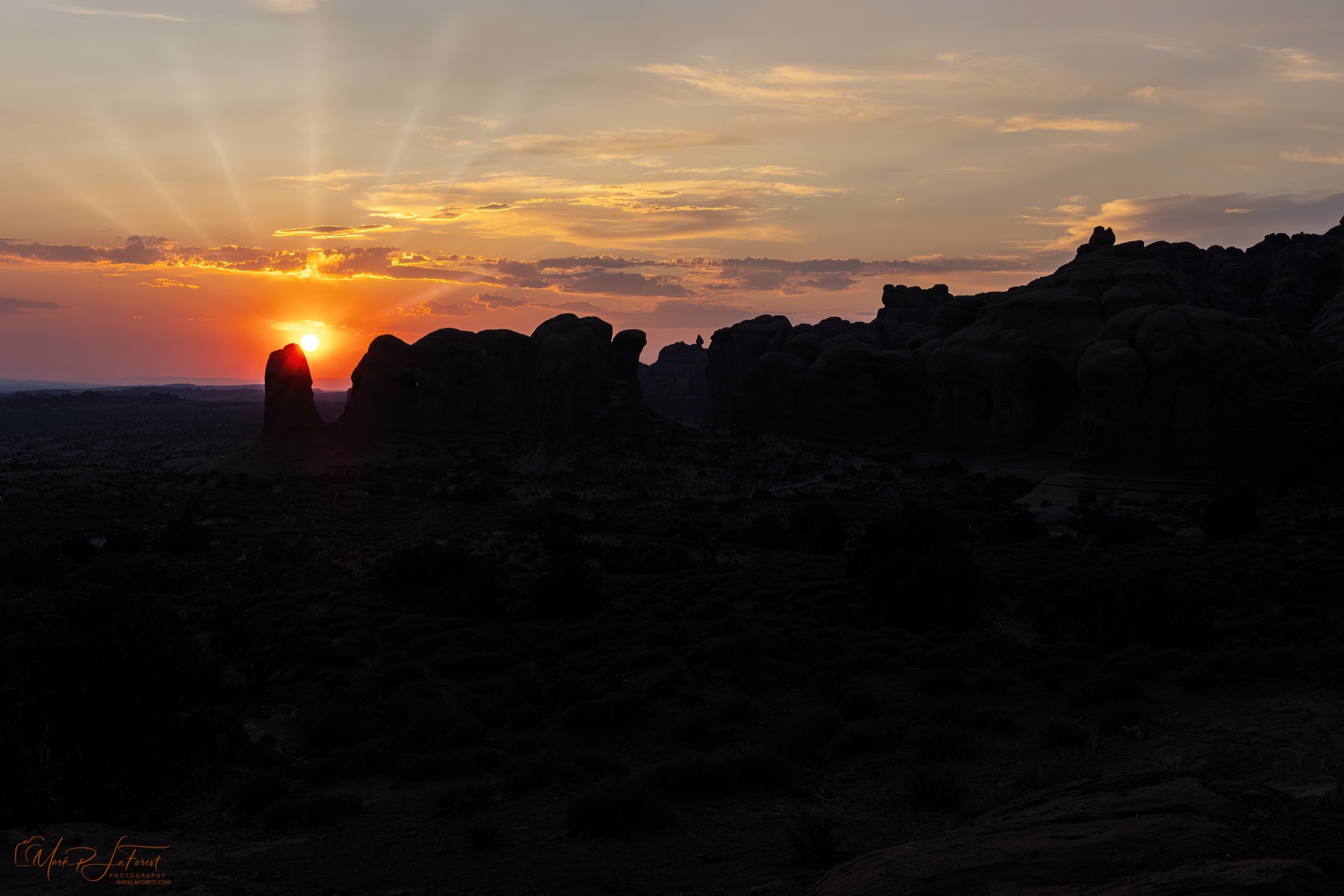 Sunset, Arches National Park, Moab, Utah
